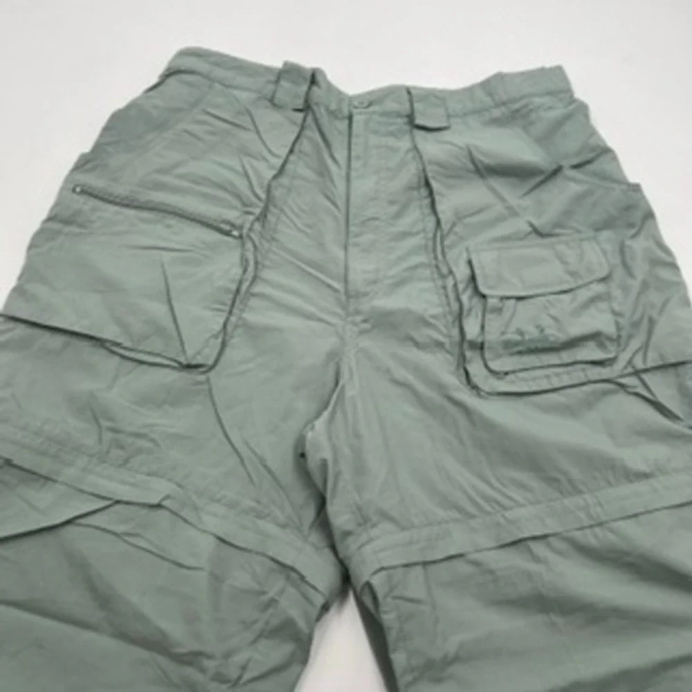 Cabella Guidewear Mens Sage Green Convertible Cargo Pants Hiking‎ Shorts 32x31